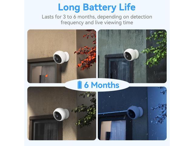 Magnetic Security Camera Wireless - 2Pack AI Motion Detection, 2K HD Video, Battery Powered, Ease of Setup, 2-Way Audio,IR Color Night Vision,...
