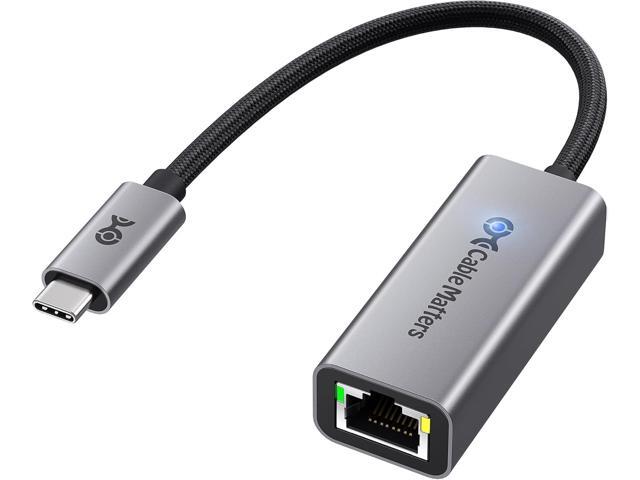 Cable Matters USB C to 5Gb Ethernet Adapter, 5 Gigabit Network Speed, USB C to Ethernet Adapter Compatible with USB4, Thunderbolt 4/5, Plug & Play...