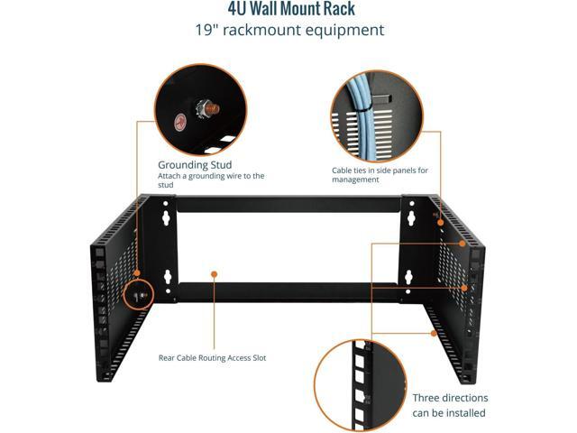Tecmojo 4U Wall Mount Rack,4U Rack 14 inch Depth,19' Network Rack for Shallow Server and IT Equipment, Network Switches,Patch Panel...