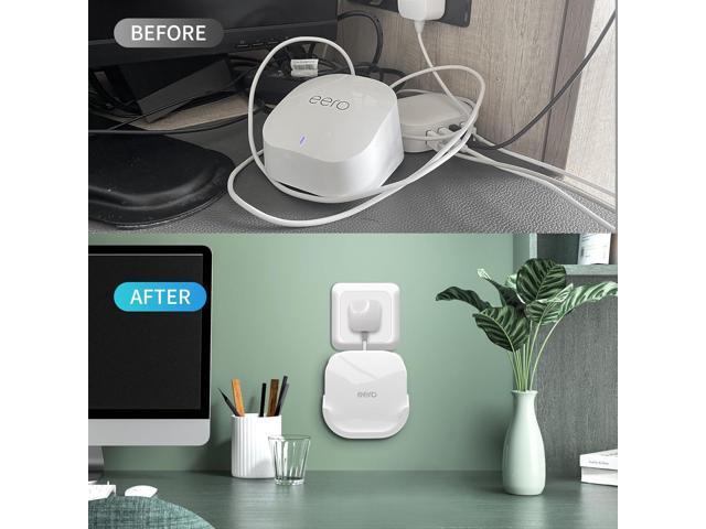 2Pack Wall Mount Holder for eero 6 Plus 6+ and eero 6 Router Mesh Wi-Fi System,Wall Mount Stand Bracket for eero 6 Plus and eero 6 tri-Band...