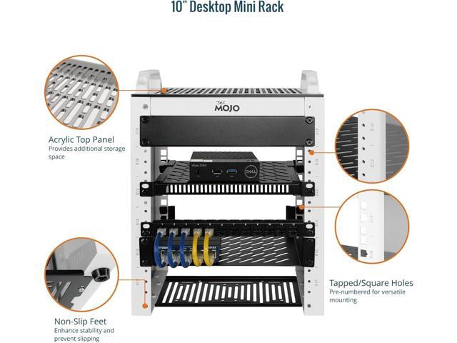 Tecmojo 6U Network Rack, 10 inch Mini Server Rack with 2 Side Translucent Panels & 2 Top Handles, 7.87 inch Deep, for 10 inch IT Equipment & A/V...