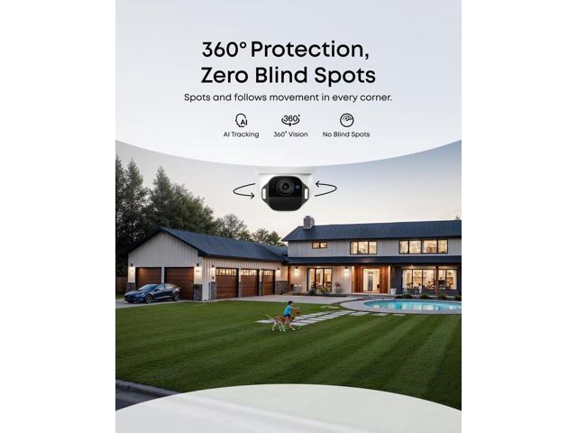 eufy SoloCam E42, 4K Security Camera Wireless Outdoor, Solar Powered, AI Motion Tracking, Strobe Light, Pan & Tilt, Facial Recognition, Up to 16...