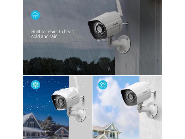 Zmodo Outdoor Security Cameras Wifi - 1080p Full HD Surveillance Cameras for Home Security with Night Vision, IP 66 Weatherproof, Plug-In, Motion...
