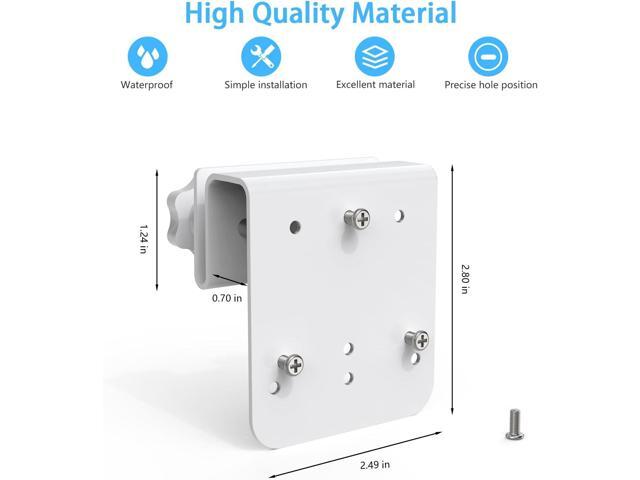 Gutter Mount for AOSU Solar Security Cameras Outdoor Wireless(SolarCam D1 Classic) and ANSQUE Security Cameras Wireless Outdoor (GU01/SA01)2pack,White