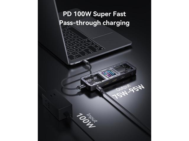 DOCKCASE Explorer Edition 10-in-1 USB C Hub, Dual 4K HDMI Docking Station for 2 Monitor, Gigabit Ethernet,1 USB-C and 3 USB-A Ports,100w PD, UHS-II...