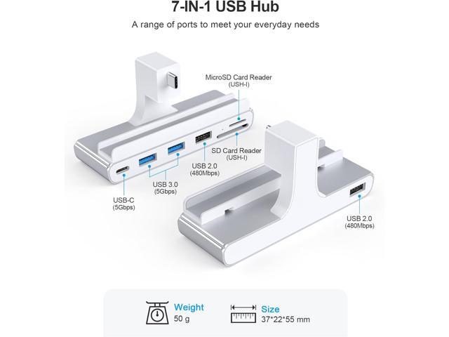 7-in-1 USB C Hub for iMac M1/M3/M4 - USB 3.0 5Gbps, SD/TF Card Reader, Docking Station for iMac 24 inch (M1/M3/M4)