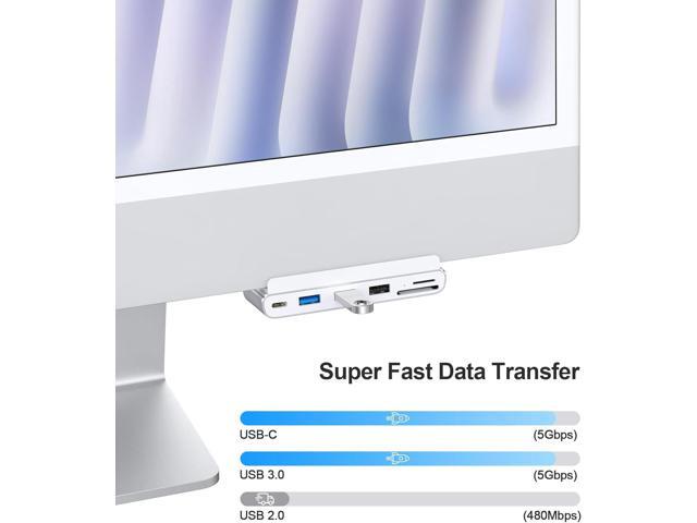 7-in-1 USB C Hub for iMac M1/M3/M4 - USB 3.0 5Gbps, SD/TF Card Reader, Docking Station for iMac 24 inch (M1/M3/M4)