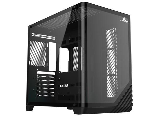 Iceberg Crystal Wave L ATX Tower Gaming PC Case Full-View Panoramic Curved Tempered Glass Includes Seven (7) aRGB Fans (Negro)
