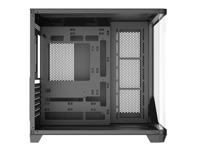 Iceberg Crystal Wave L ATX Tower Gaming PC Case Full-View Panoramic Curved Tempered Glass Includes Seven (7) aRGB Fans (Negro)