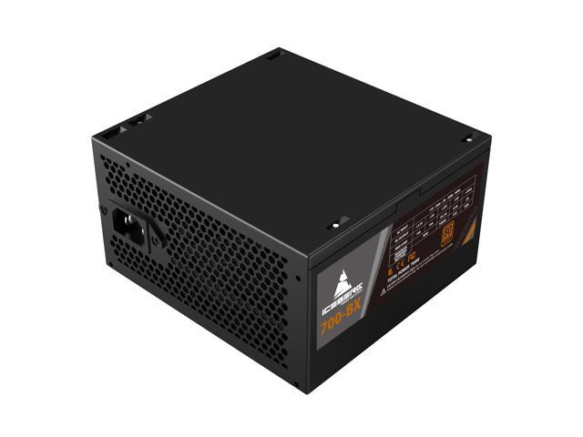 Iceberg Gaming PC Case Crystal Wave M WHT curved tempered Glass with PSU 700BX 80 Plus Bronze