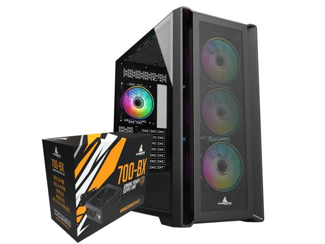 Iceberg Gaming combo Case Titan M16 plus (7) Seven aRGB Fans + 700W 80 plus Bronze 700BX power supply