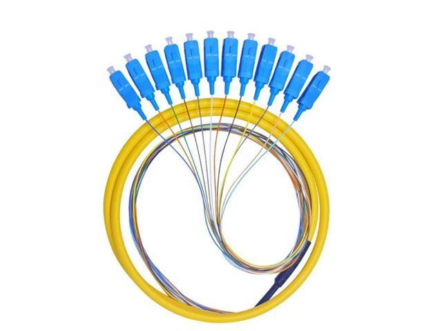 FOR SC UPC 12 s fanout fiber optic Pigtail simplex 12 1.5M Optical fiber pigtail cord cable 12 color bunchy pigtail