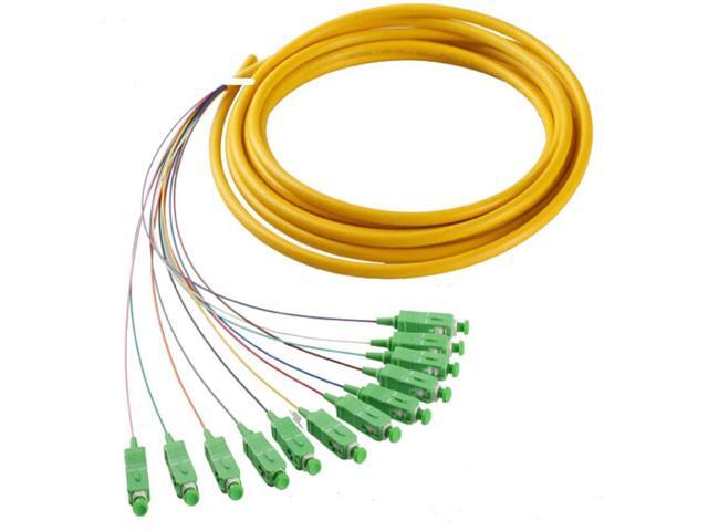 FOR SC APC 12 fanout fiber optic Pigtail SM simplex 1.5M Optical fiber pigtail /cord cable 12 color bunchy pigtail