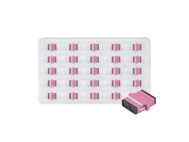 FOR 25PCS SC UPC DuplexOM4 Multimode Plastic Fiber optic Adapter SC Optical fiber coupler SC UPC Fiber SC connector