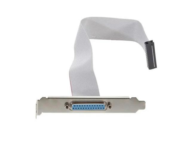 FOR Motherboard DB25 1 Port Serial Parallel PCI Slot Header Cable Bracket LPT 25PIN