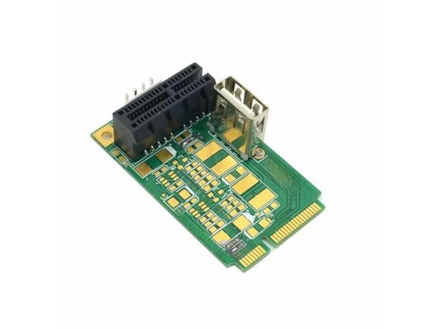 FOR Mini PCI-E to PCI-E x1 pci Express 1X Extension Cord mini pcie to pcie Adapter Card with USB 2.0 Riser Card