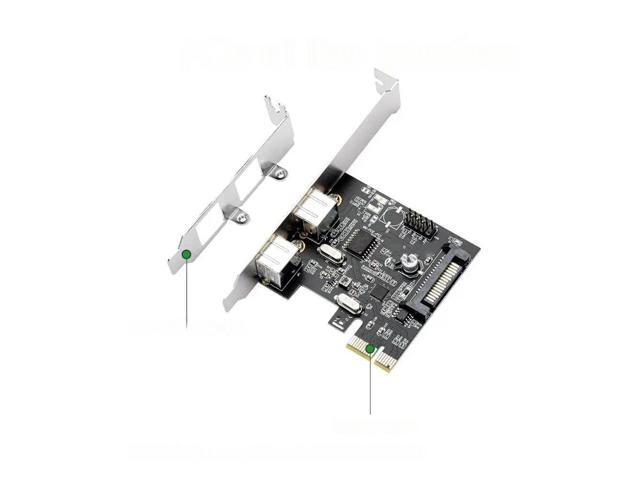 FOR PCI Express 2 Ports PS//2 for PC Keyboard Mouse Adapter Expansion Card with 4 Pin Power Connector