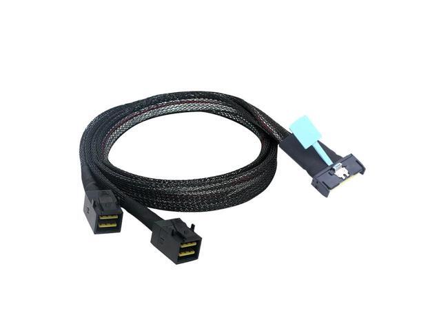 FOR PCI-E 5.0 8X 74Pin to 2X 36Pin Mini SAS HD SFF-8643 Extension Data and Cord Cable
