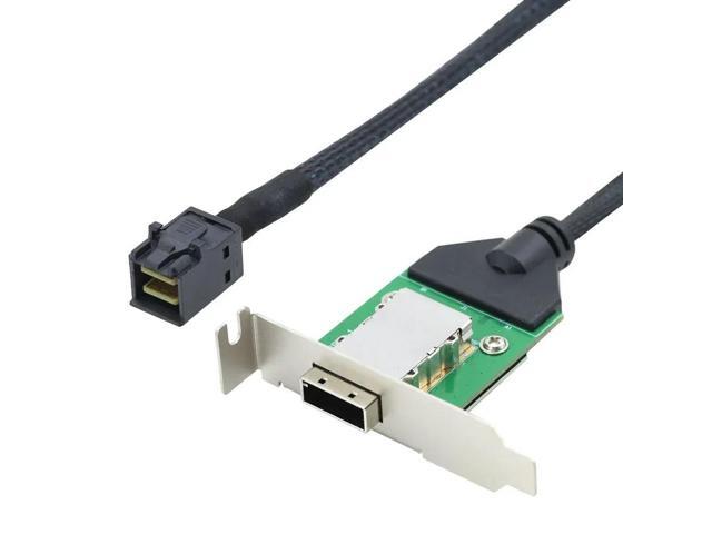 FOR External Mini SAS HD SFF-8088 26P PCBA Female Adapter with Low Profile Bracket to SAS SFF-8643 12Gbps 30AWG cable