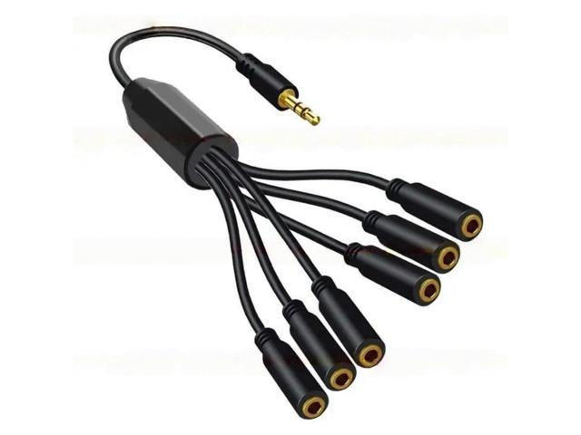 FOR Headsets Conversion Computer Headsets 3.5mm 1 to 3/6 Splitter Cable