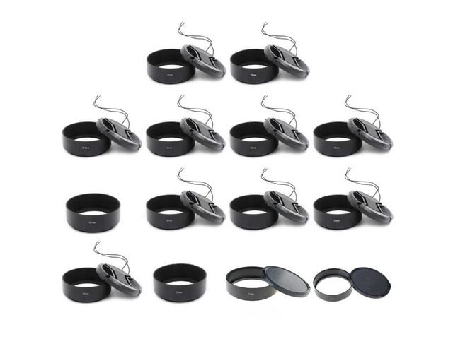 FOR 1pc 37 39 40.5 43 46 49 52 55 58 62 67 72 77 82mm Cylindrical Metal Lens Hood Metal Camera Accessory for Camera Enthusiasts