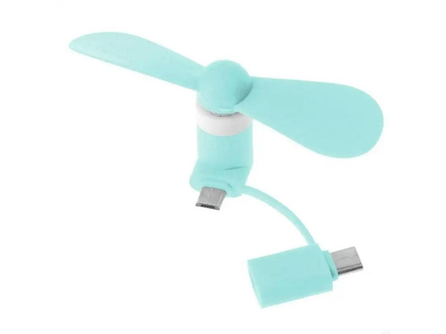 FOR 2 in 1 Type C Micro USB Mini Fan Cooler for OTG Type-C for Cell Phones Fan