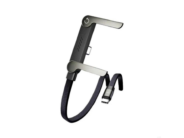 FOR 2 in 1 Fast Charging Cable with Built-in Holde, 1.5m High-Speed Adapter Cord, orbit Rotation, for Smartphones, Tablets,