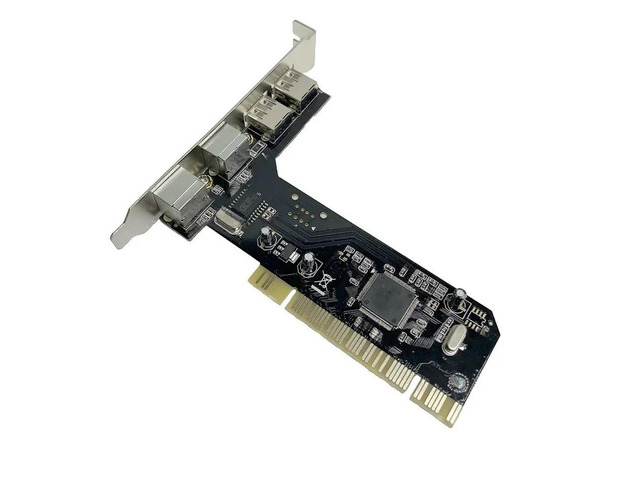 FOR Keyboard Mouse Adapter Card PCI 32bit to 2x PS2 PS/2 + 2x USB 2.0 Port for PC