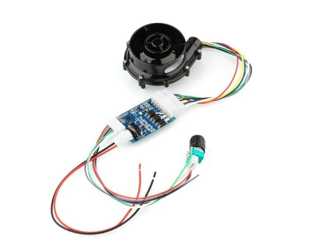 FOR W/Driver Small High Pressure DC Brushless Centrifugal Blower WS7040 Car Air Purifier Fan DC 24V Negative Pressure Suction Fan