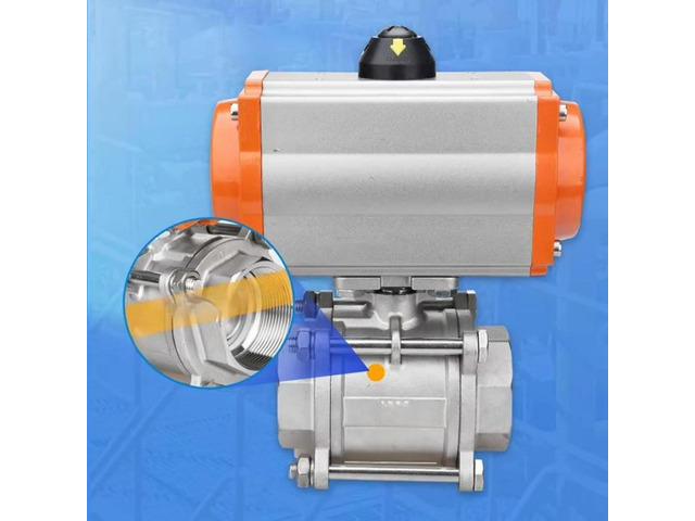 FOR 1PCS DN50 DN65 DN80 Pneumatic Ball Valve With High Platform 304 Double Acting Cy r 304 Stainless Steel