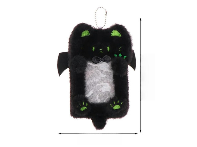 Cat Plush Card Holder Keychain
