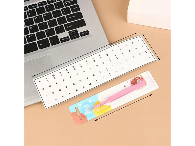 FOR English Alphabet Language Tear-Off Film Keyboard Sticker Desktop Laptop Key Sticker Single Film Side Engraving Sticker