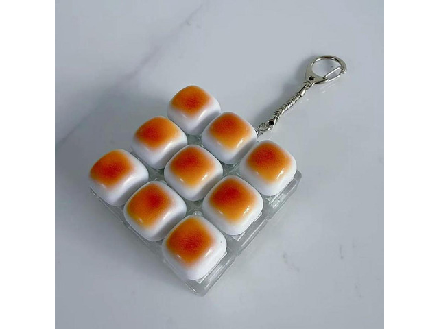 Caramel Bread Stress Relief Keychain