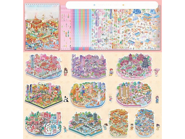 Sticker Book Landscape 3D