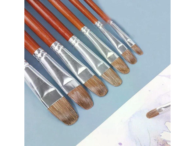 Weasel Hair Oil Paint Brushes 12pcs
