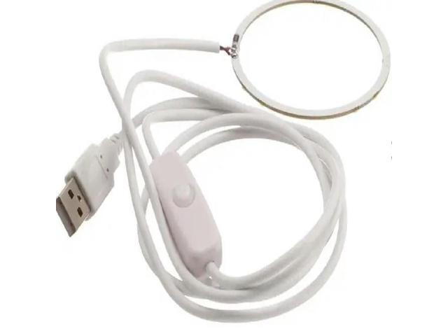 Cool White LED Ring Light 70mm USB