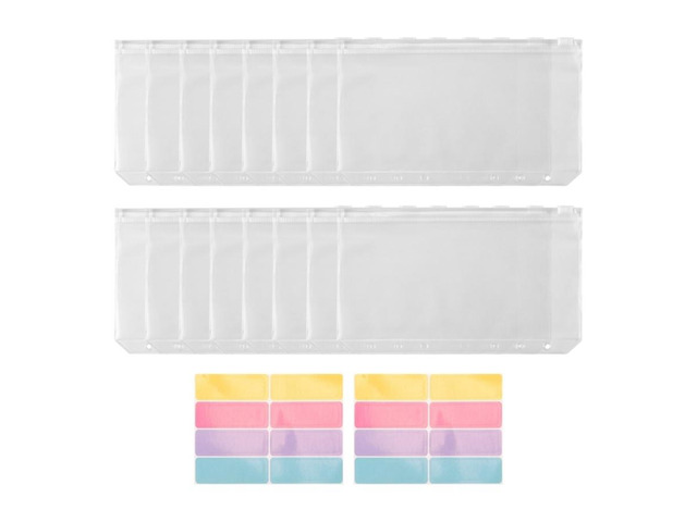 16Pcs A6 6-Hole Budget Binder Pockets