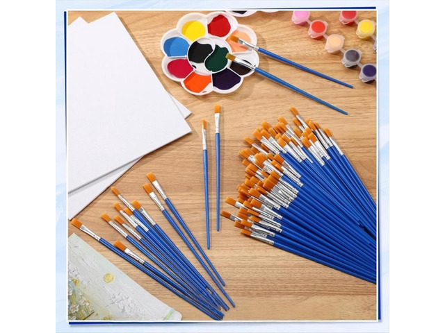 Flat Paint Brushes Bulk for Classroom
