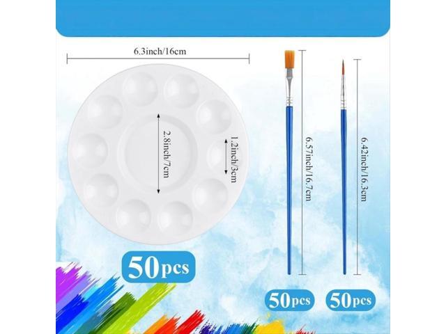 150Pcs Paint Brushes + Palettes Set