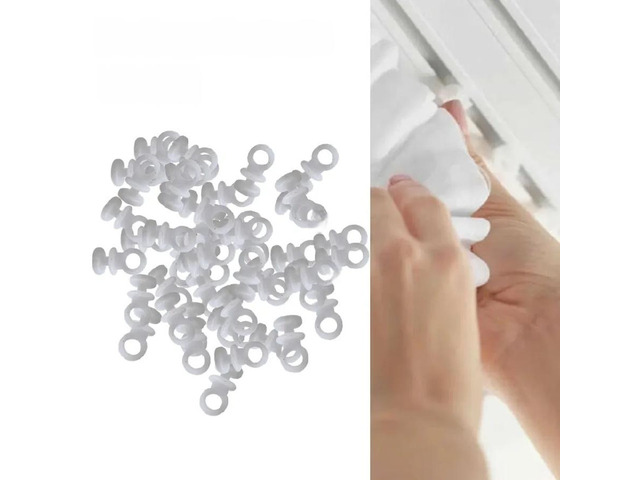 Plastic Curtain Roller Track Hooks 50Pcs Set