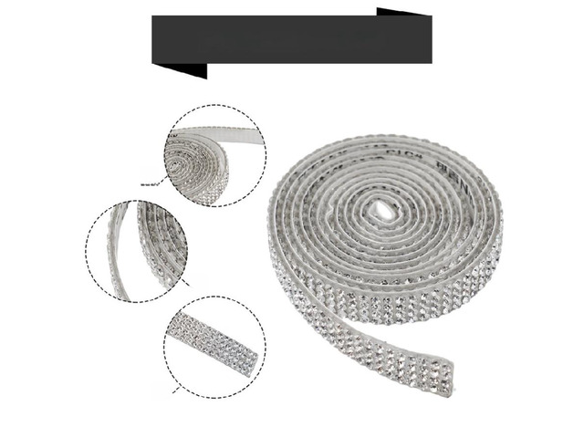 Silver Rhinestone Sticker Tape for Smooth Surfaces