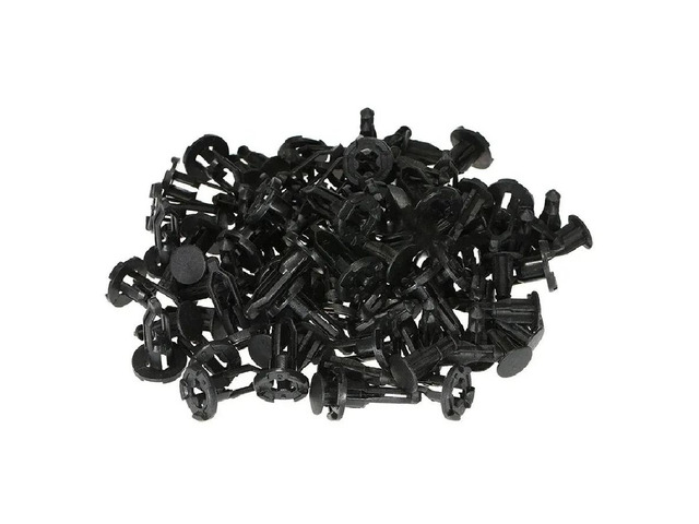 Plastic Push Fastener Kit 40Pcs Black