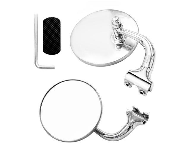 Round Side Mirror Retro Style Stainless