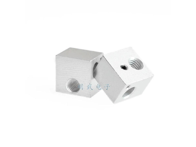 FOR 3D Printer Accessories All-Metal 3D Hot End Heating Block Aluminum Alloy Sandblasting Oxidation Treatment 16 × 16 × 12