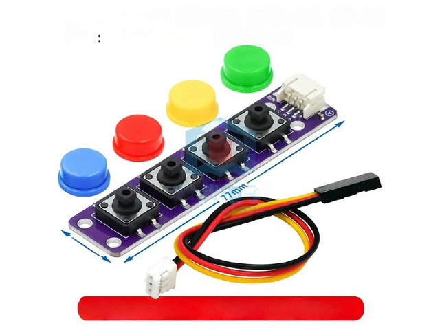 FOR Four-Digit Independent Keyboard Module 4-Key Touch Switch Io External Expansion Button Programming Ph2.0 Interface