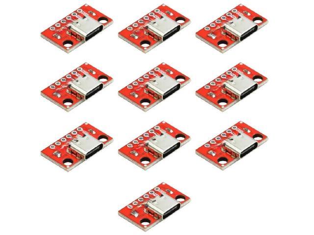 FOR 1/5/10pcs TYPE-C Female Test Board USB3.1 16P to 2.54 High Current Power Adapter Board Module for