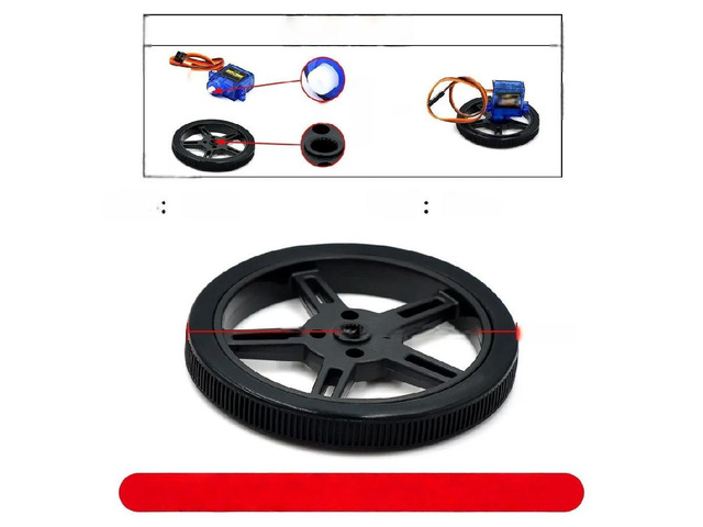 FOR 5908 Silicone tire compatible robot smart car 360-degree 9G steering SG90 LEGO TT motor