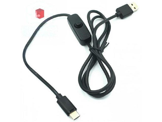 FOR Pi 4B Power Cord 5v3a Power Supply Switching Line USB Type-c Interface with Switch Power Cord