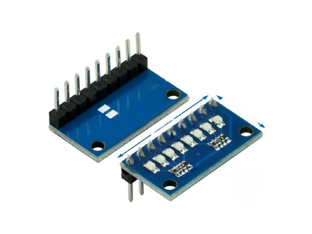 FOR 3-24V 8 Bit Blue/Red Common anode/cathode LED indicator Module Breadboard starter kit Board for MCU 3d printer 2560