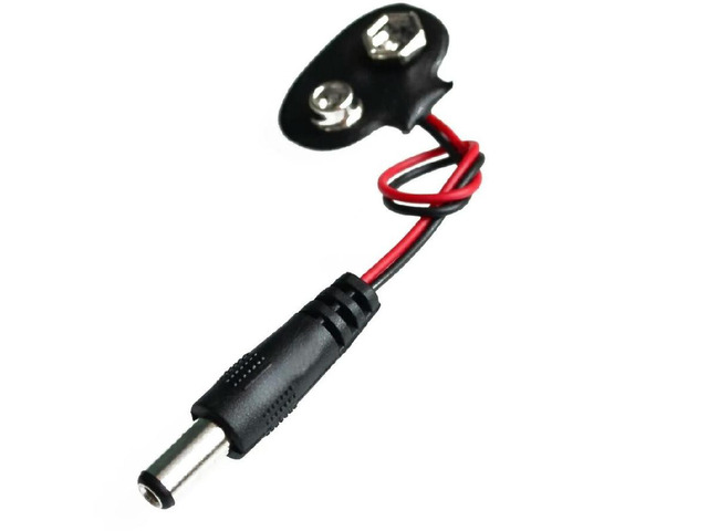 FOR 10pcs Experimental 9V Snap Power Cable to DC 9V Clip Male Line Adapter For R3 DIY Jack Connector new